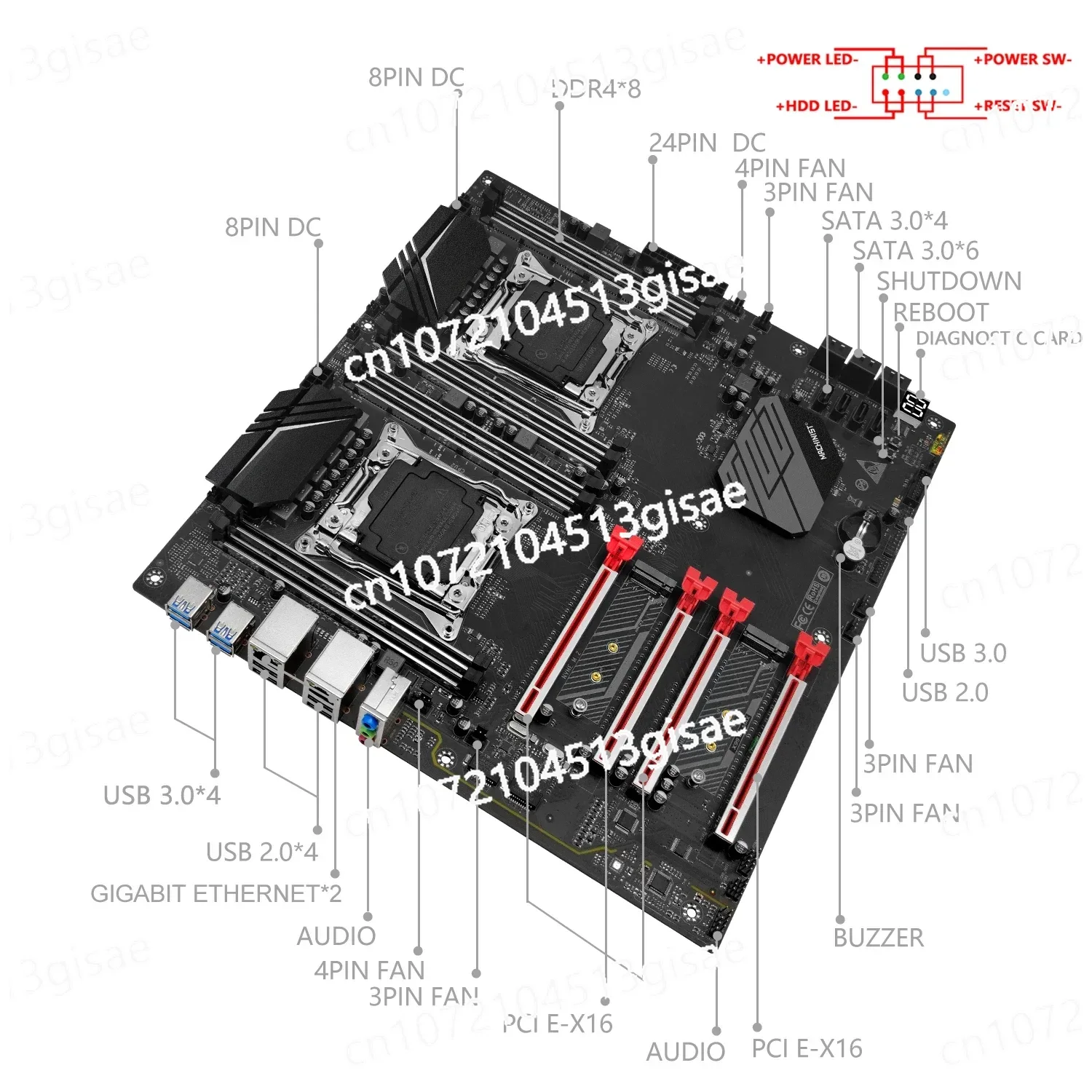 Mechanic X99 D8 MAX Main Board - E5 2699 V4 评论和价格